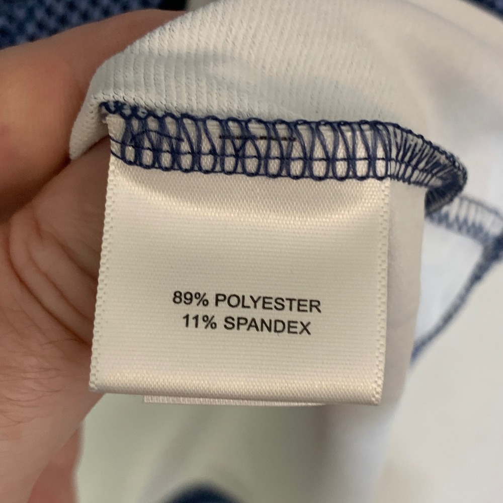 Peter Millar Perth Performance Sweater Men XL Blue Houndstooth 1/4 Zip Pullover - Picture 8 of 11